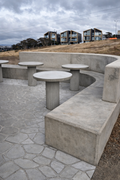 Concrete outdoor table round