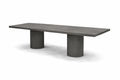 Concrete rectangle table on ripple pillars