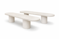 Oval Bench seat with ripple pillars