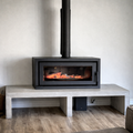 Freestanding fire hearth