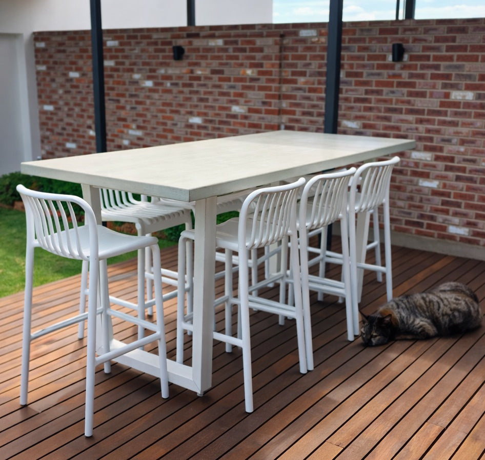 Concrete outdoor bar table