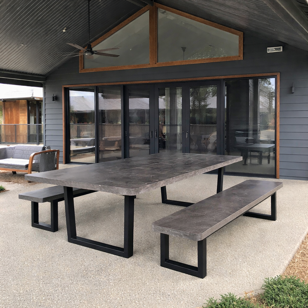Rectangle Outdoor Set with Metal Frame