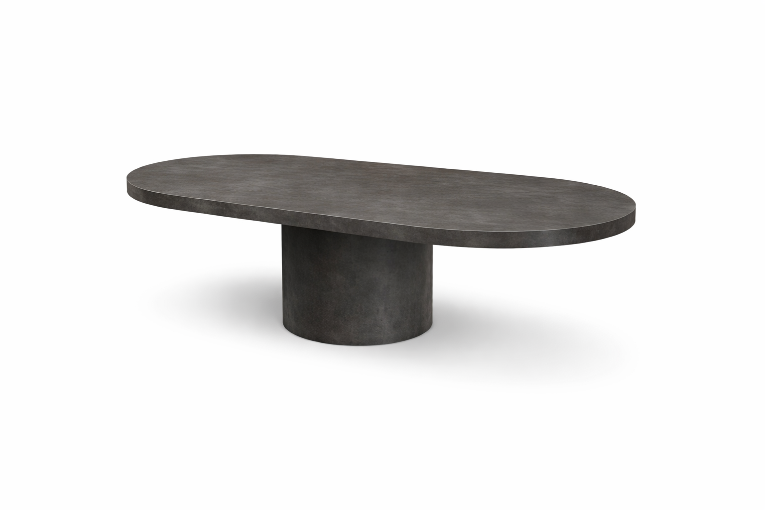 concrete oval coffee table